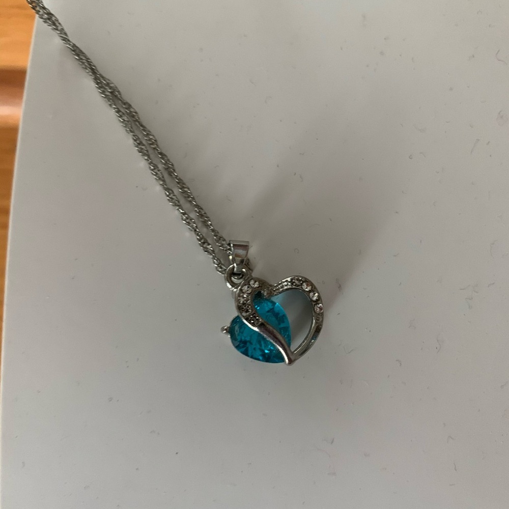 Blue Heart Necklace